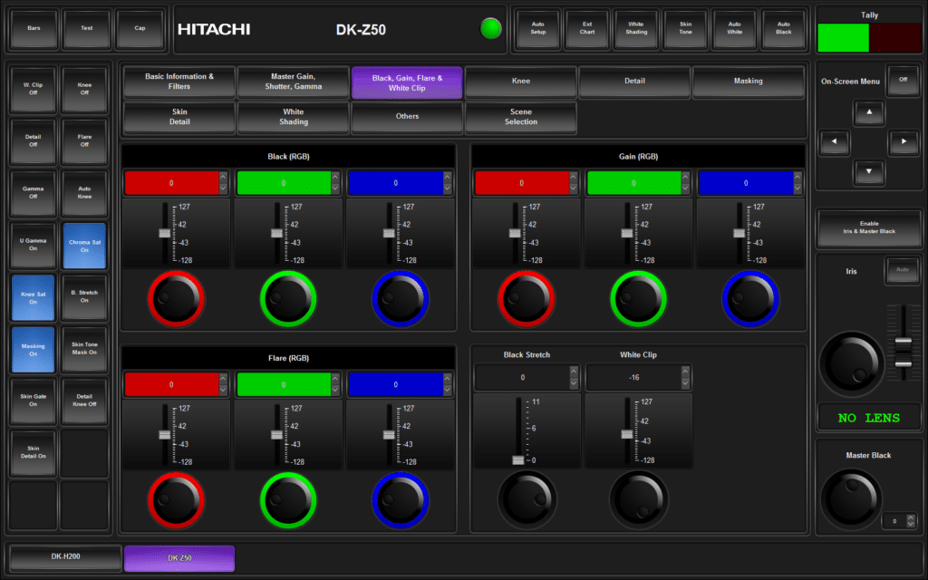 Hitachi Camera Control in Ross Dashboard