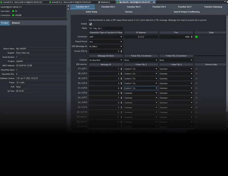 DashBoard for setup & monitoring