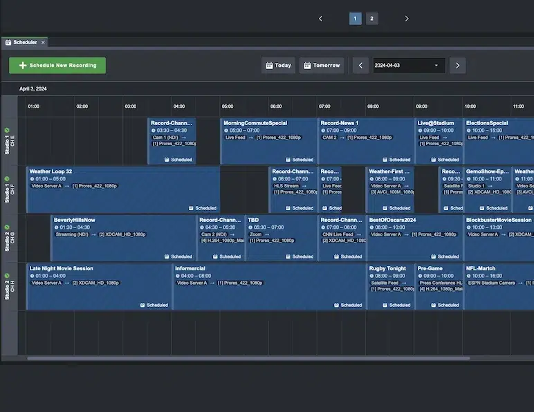 Visual scheduler