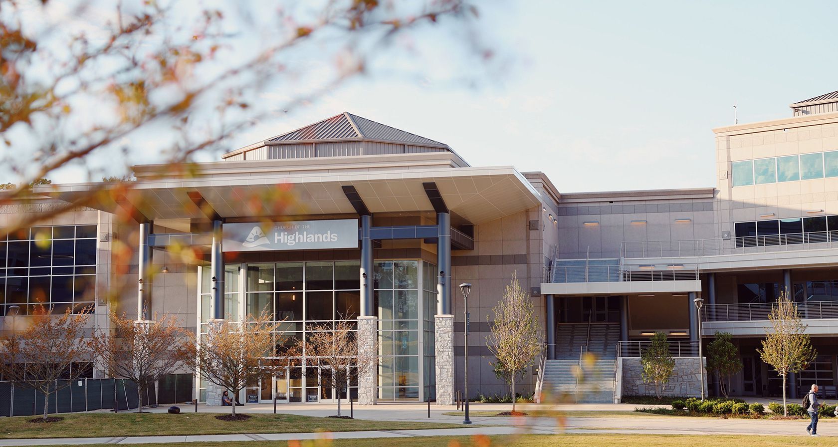 Exterior view of the Church of the Highlands Grandview campus in Birmingham, Alabama.