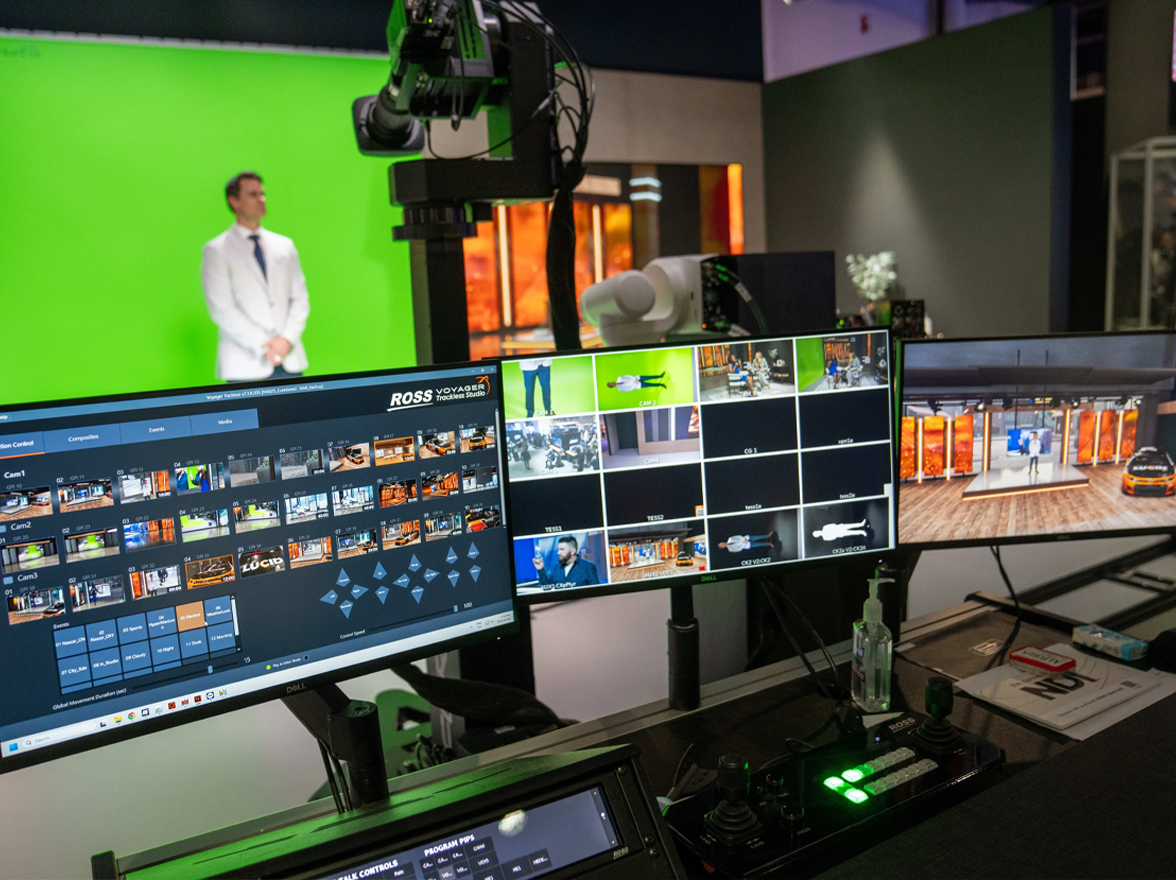 Expand creative flexibility using virtual camera positioning without requiring physical tracking systems. Lucid Director enables trackless virtual production with dynamic camera movement and event control.