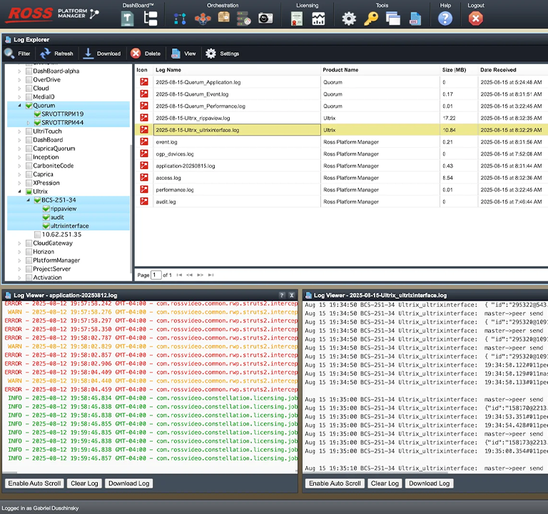 Centralized log collection
