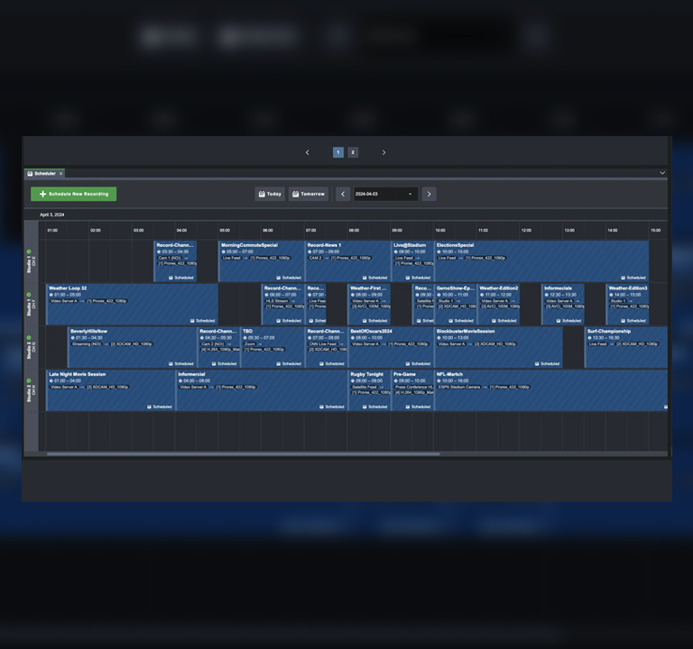 Visual scheduler
